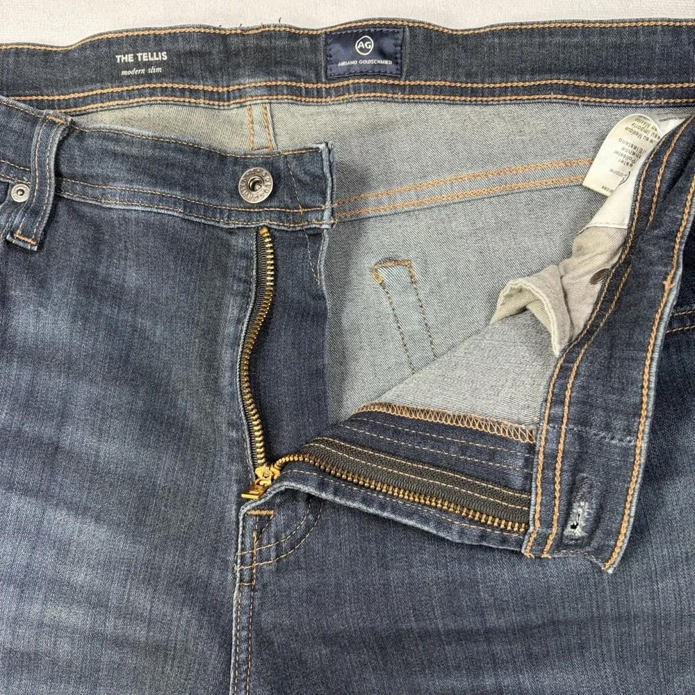 AG Adriano Goldschmied Tellis Modern Slim Jeans Men's Size 38x34 Actual 38x27.5
